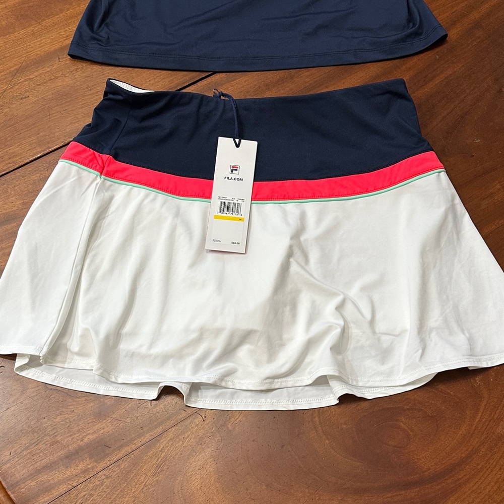 Fila Black and White Athletic Dress with Red Highlights - Picture 3 of 16